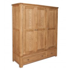 Beachcroft Rustic 3 Door 2 Drawer Wardrobe