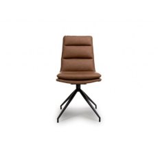 Nardia Tan Swivel Chair Black Legs