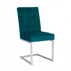 Trevino Upholstered Cantilever Dark Green Velvet Chair Trevino Upholstered Cantilever Dark Green Velvet Chair