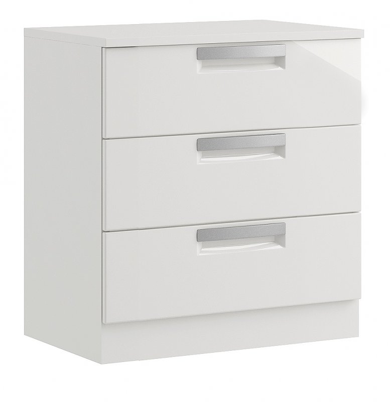 Miley High Gloss 3 Drawer Midi Chest