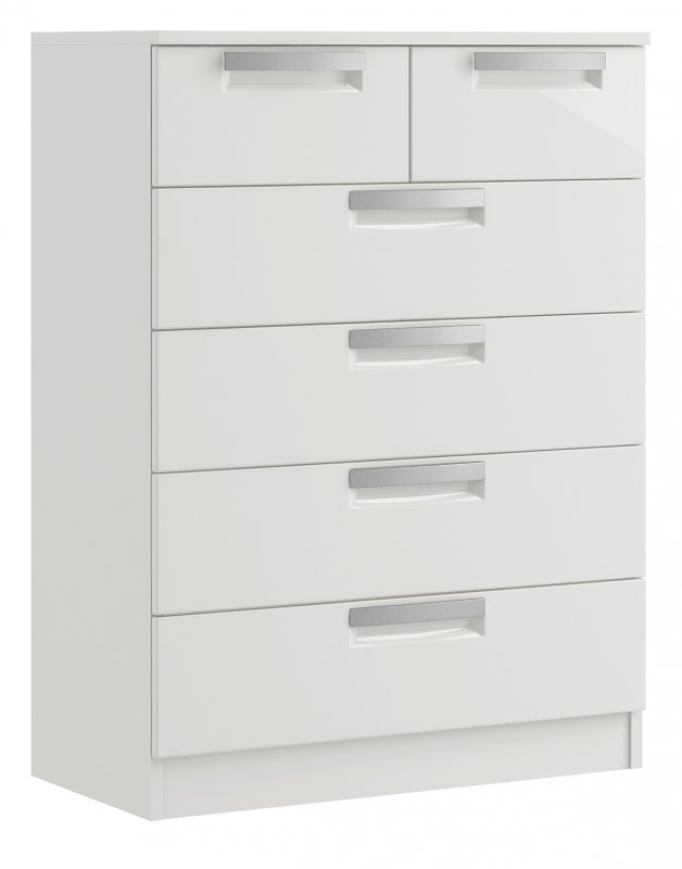 Miley High Gloss 4+2 Drawer Chest