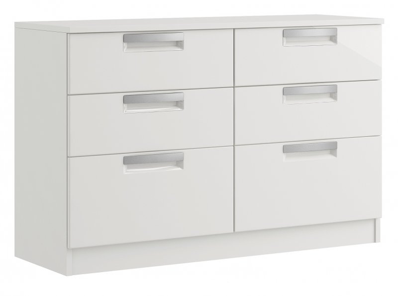 Miley High Gloss 6 Drawer Twin Chest