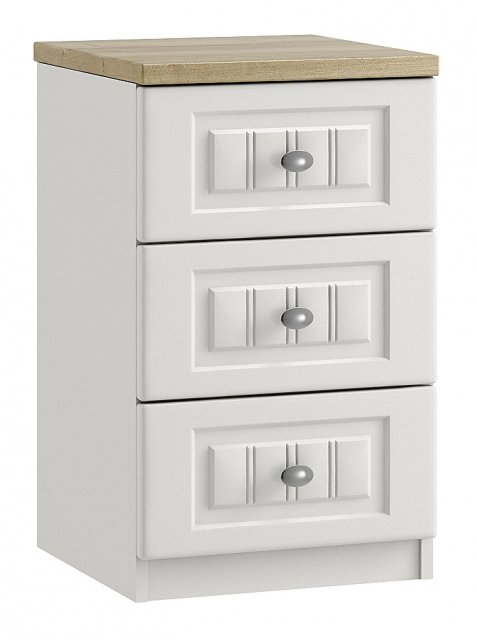 Palma 3 Drawer Bedside