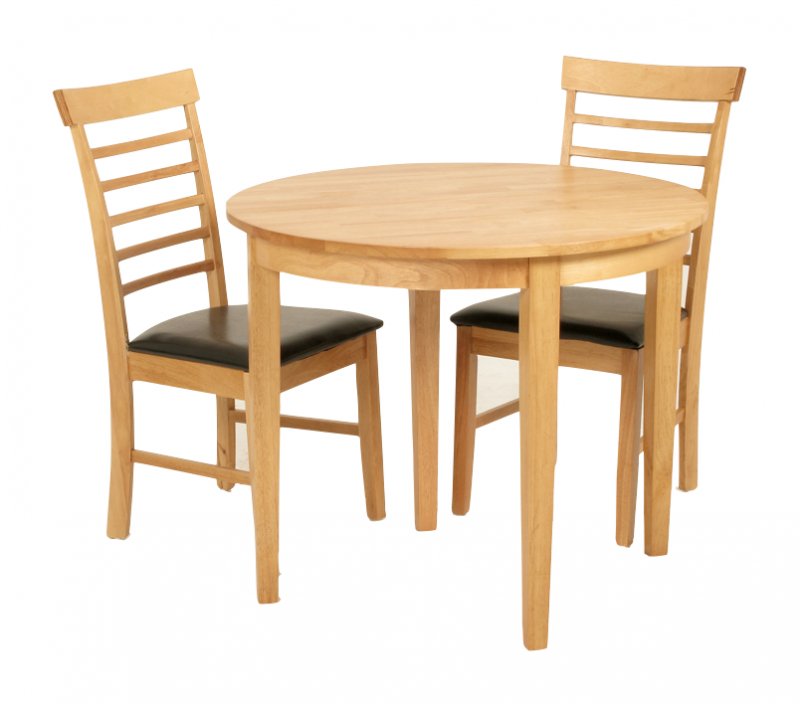 Harleston Half Moon Dining Set Light Oak (2 Chairs)