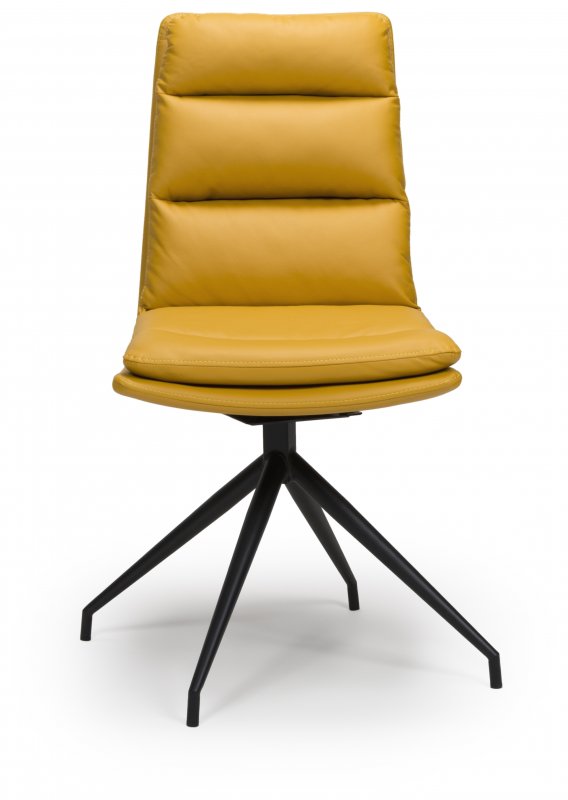 Nardia Ochre Swivel Chair Black Legs