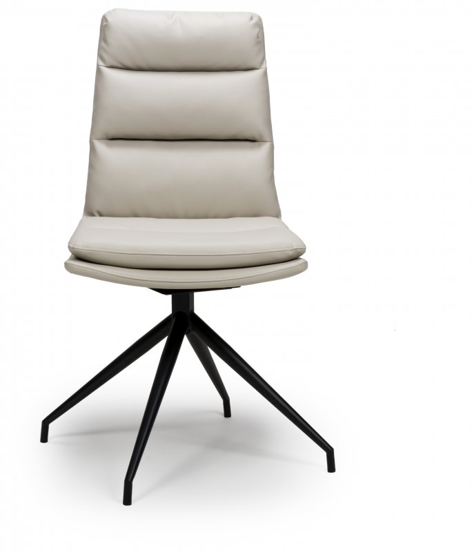 Nardia Taupe Swivel Chair Black Legs