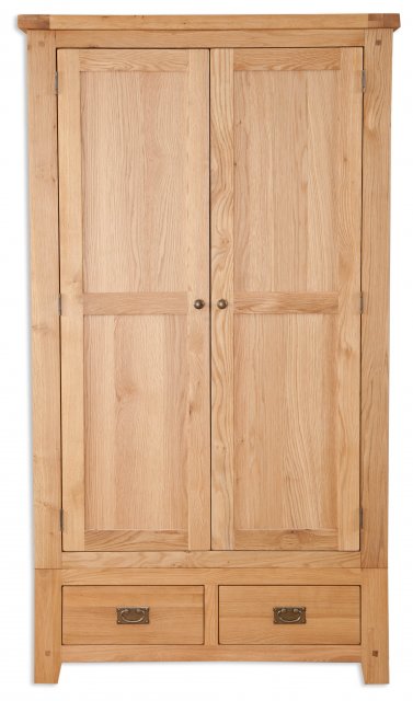 Beachcroft Beachcroft Light Oak 2 Door 2 Drawer Wardrobe