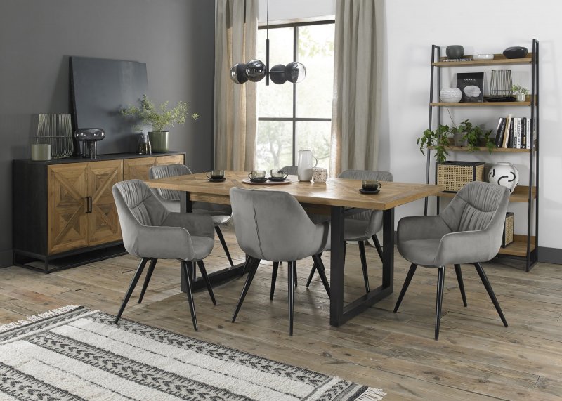 Bentley Design Invictus 6-8 Dining Table Set (Dali Grey Chairs)