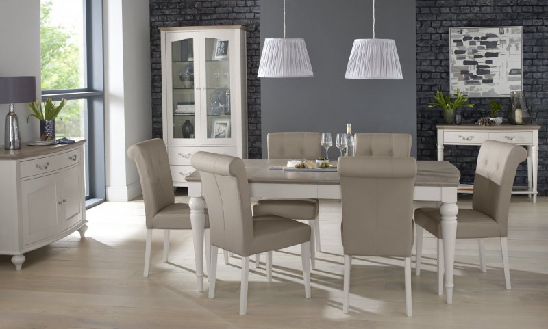 Bentley Design Meredith 6-8 Extending Table Set (Upholstered Chairs)