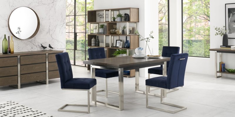 Bentley Design Trevino 4-6 Dining Table Set (Cantilever Blue)