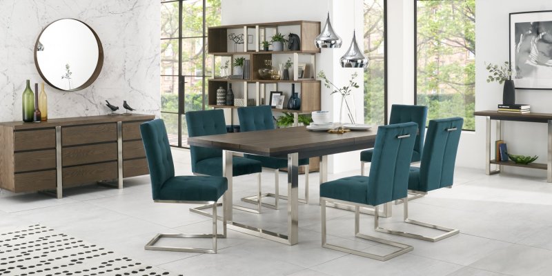 Bentley Design Trevino 6-8 Dining Table Set (Cantilever Green)