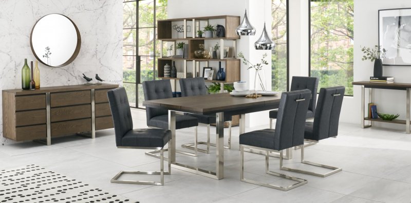 Bentley Design Trevino 6-8 Dining Table Set (Cantilever Black)