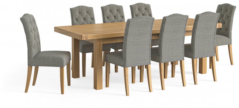 Newmarket Small Extending Dining Table Set (Upholstered Chairs)