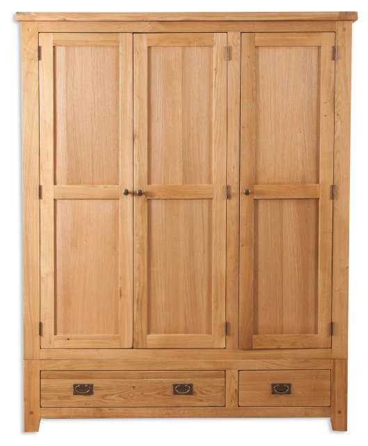 Beachcroft Beachcroft Light Oak 3 Door 2 Drawer Wardrobe