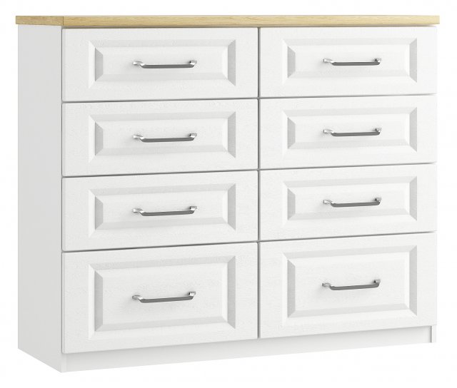 Sian White 4 Drawer Twin Chest