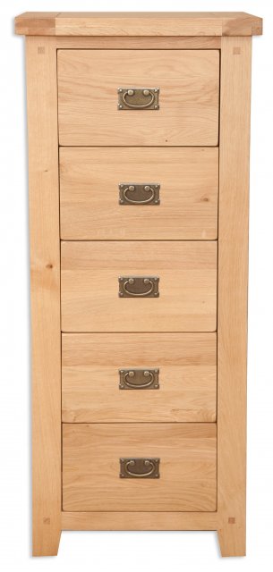 Beachcroft Beachcroft Light Oak 5 Drawer Tall Chest