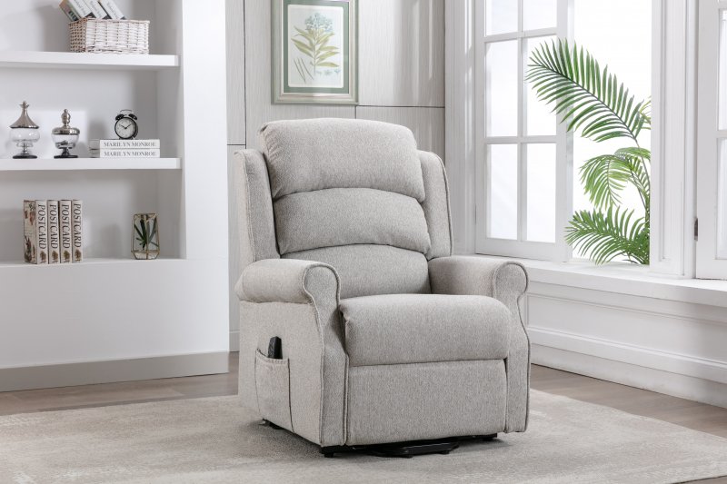 Addison Dual Motor Riser Recliner in Linen