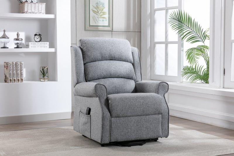 Addison Dual Motor Riser Recliner in Grey