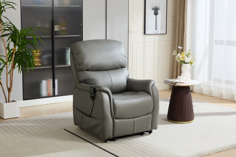 Noa Dual Motor Riser Recliner in Dark Grey