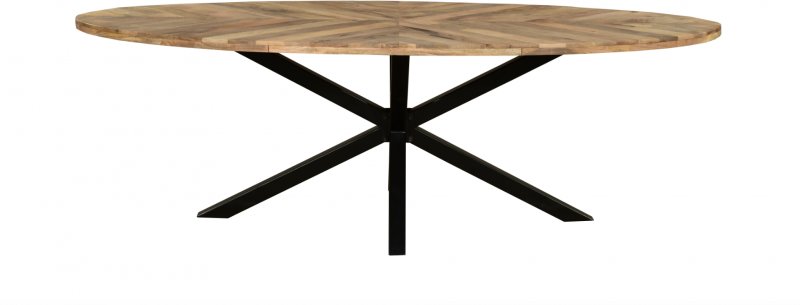 Keira Sunburst Oval Table