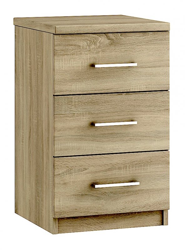 Montreal 3 Drawer Bedside