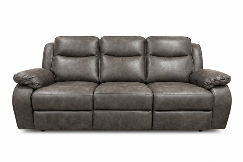 Morgan 3 Seater Manual Recliner in Charcoal Grey