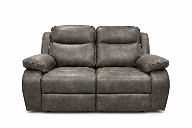 Morgan 2 Seater Manual Recliner in Charcoal Grey