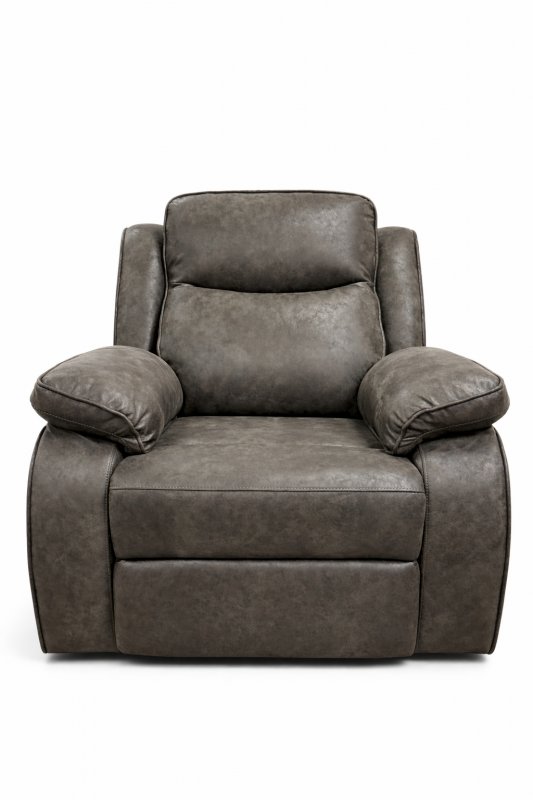 Morgan Manual Recliner Arm Chair in Charcoal Grey