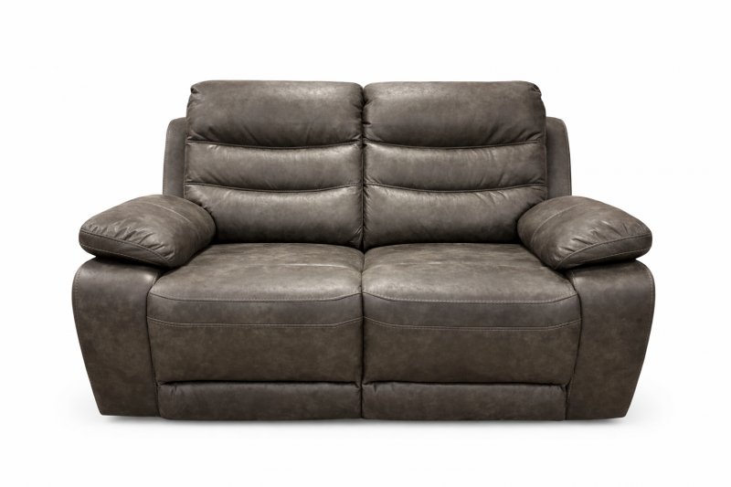 Maddison 2 Seater Manual Recliner in Charcoal Grey