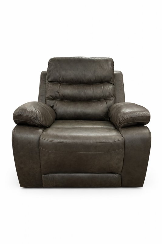 Maddison Manual Recliner in Charcoal Grey