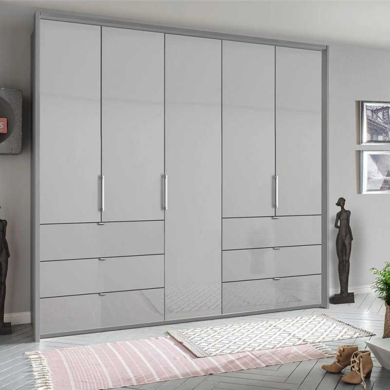 Eliana Wardrobe 5 Door 6 Drawer Wardrobe