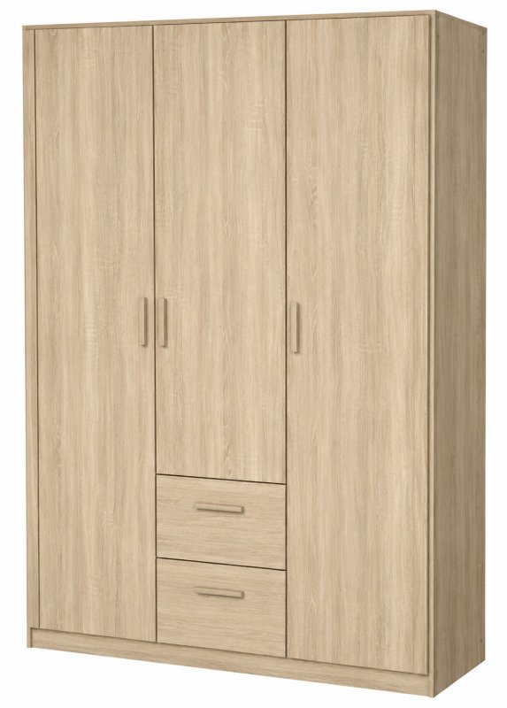 Racquel 3 Door 2 Drawer Wardrobe