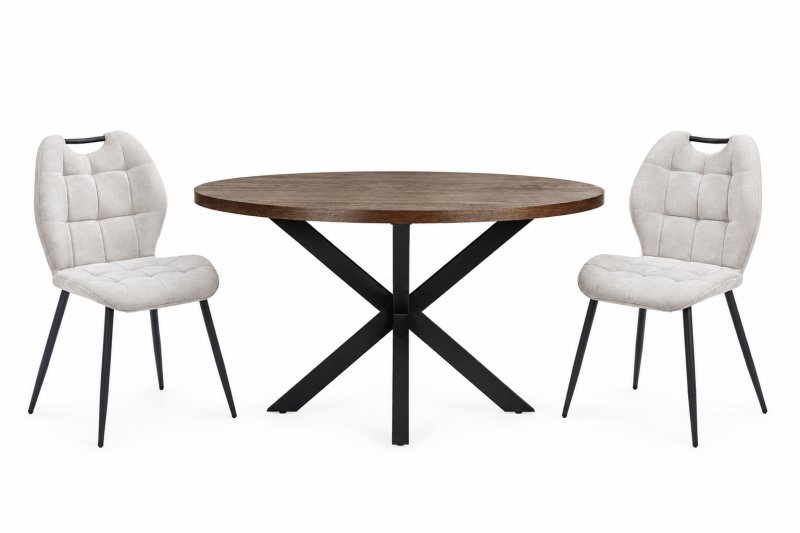 Natalie Dining Table with 2 Ally Chairs