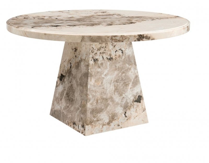 Artist Round Dining Table in Mottled Mocha