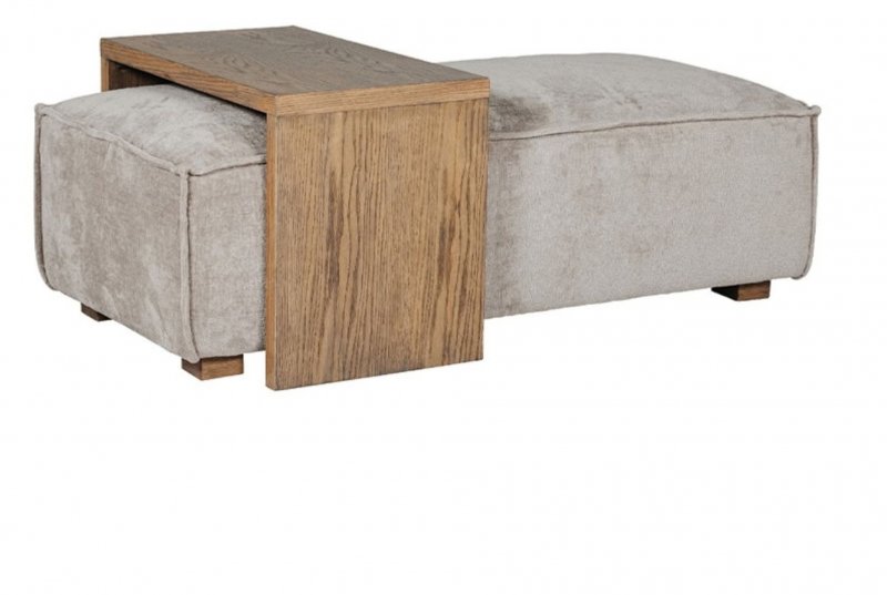 Belese Ottoman and Coffee Set in Mink