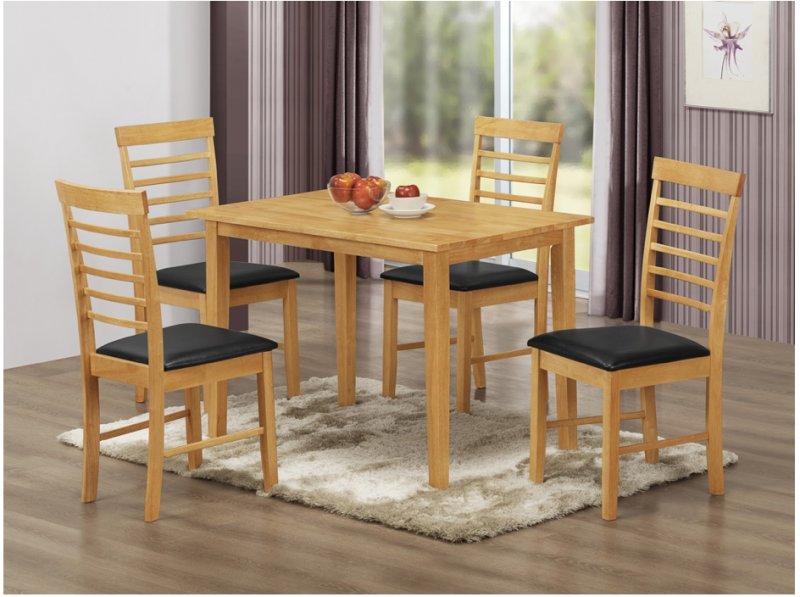 Harleston Dining Set Light Oak (4 Chairs)
