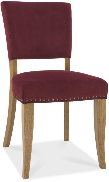 Bentley Design Indus Upholstered Chair Crimson Velvet Fabric