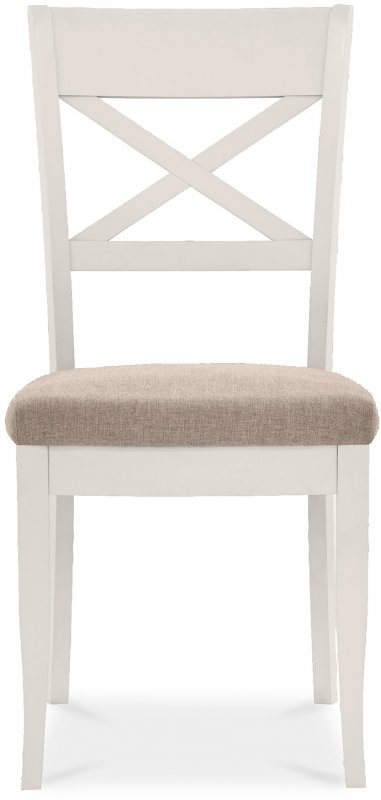 Meredith X Back Pebble Grey Upholstered Chair