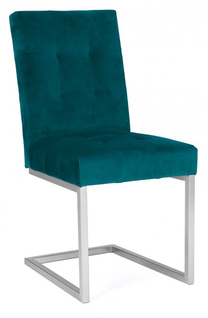 Bentley Design Trevino Upholstered Cantilever Dark Green Velvet Chair