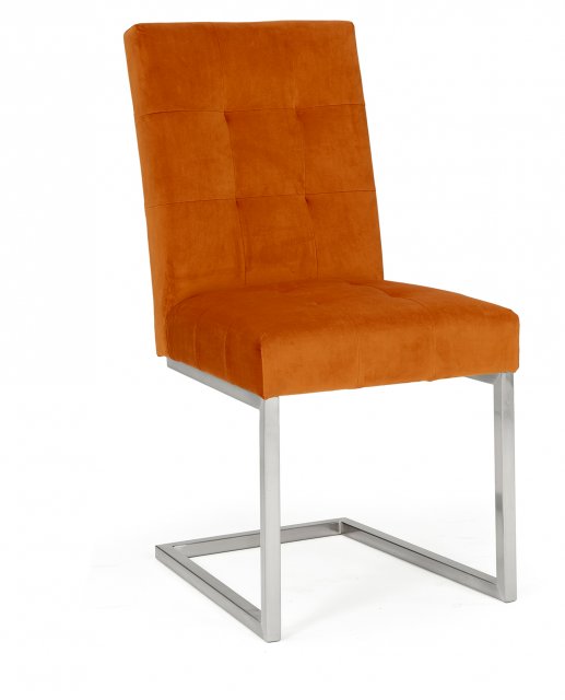 Bentley Design Tivoli Upholstered Cantilever Chair Harvest Pumpkin Velvet