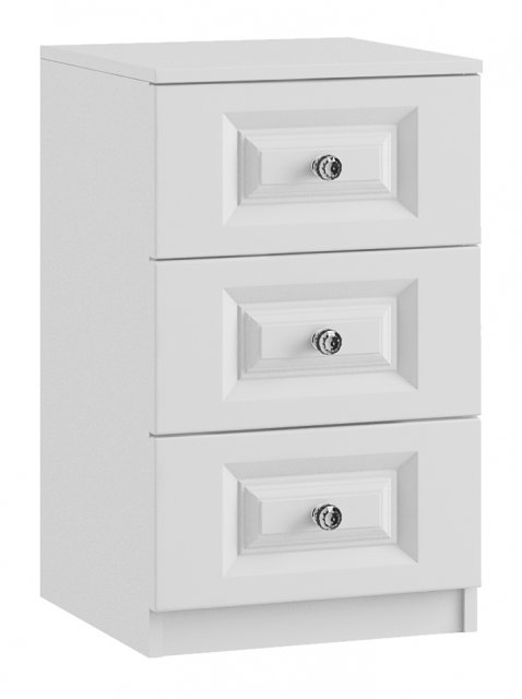 Lauren White 3 Drawer Bedsie