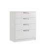 Miley High Gloss 4 Drawer Chest (1 Deep Drawer)