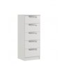 Miley High Gloss 5 Drawer Narrow Chest