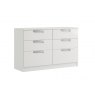 Miley High Gloss 6 Drawer Twin Chest