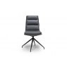 Nardia Grey Swivel Chair Black Legs