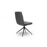 Nardia Grey Swivel Chair Black Legs