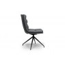 Nardia Grey Swivel Chair Black Legs