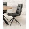 Nardia Grey Swivel Chair Black Legs