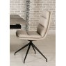 Nardia Taupe Swivel Chair Black Legs