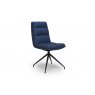 Nardia Blue Swivel Chair Black Legs